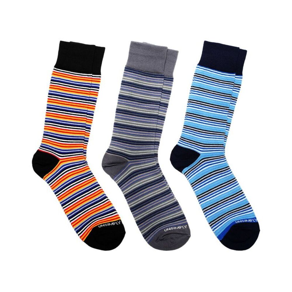 Unsimply Stitched 3-Pack Men's Crew Socks, Multicolor